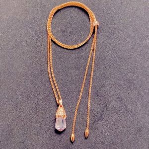 Kendra Scott Rose Gold Chain with Pink Crystal